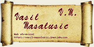 Vasil Masalušić vizit kartica